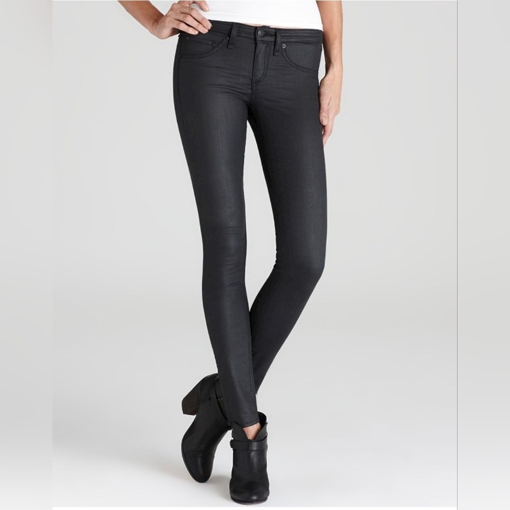 Rag & bone coated skinny jeans The legging faded black charcoal 27